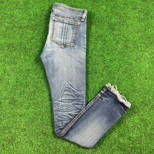Rag & Bone Womens Size 25 Low Rise Crop Raw Hem Denim Jeans USA‎ Made